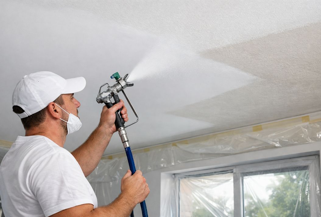 Можно ли красить натяжной потолок? 